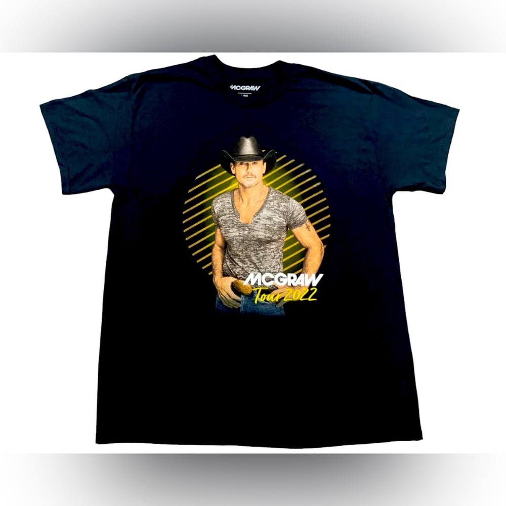 Men’s- Tim McGraw 2022 Tour Tee- Sz Lg- EUC
